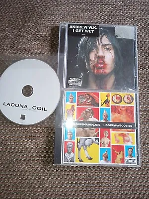 The Bloodhound Gang/andrew W.k.i Get Wet/lacuna Coil Cds Rock Bundle 3 Disc VGC • £7.55