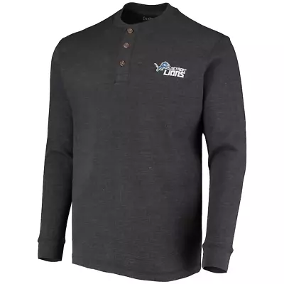 $29.99 • Buy Men's Detroit Lions Dunbrooke Charcoal Logo Thermal Henley Long Sleeve 3XL