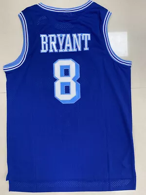 Retro 96 97 Kobe Bryant #8 Los Angeles Lakers Basketball Jerseys Stitched Blue • $41.79