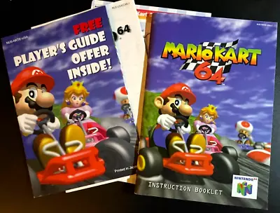 MARIO KART 64 Nintendo: N64 Manual + Instruction Book Inserts ONLY! NO GAME/BOX • $22.99