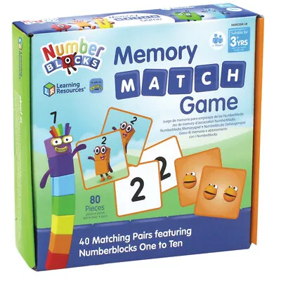 Numberblocks Memory Match Game CBeebies TV Series 40 Pairs To Match • £13.99