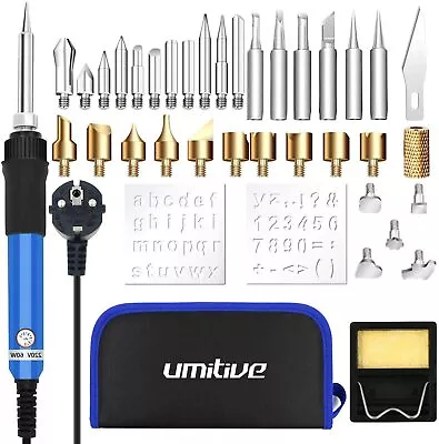 $19.99 • Buy 37 PCS Wood Burning Kit, Pyrography Pen Soldering Iron Wood Tool And Creative To