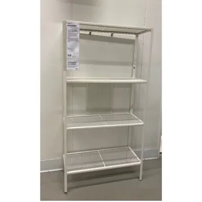 Ikea BAGGEBO Shelving Storage Unit Metal. White 60x25x116cm BRAND NEW ITEM • £38.20