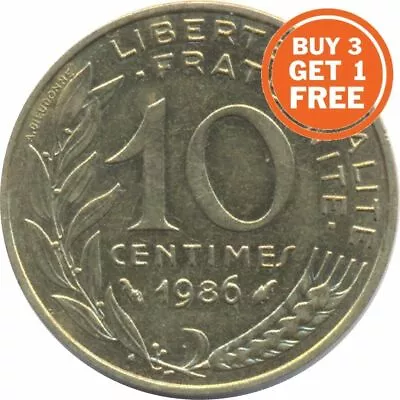 10 Centimes French 1962 To 2001 Choice Of Date • £1.49