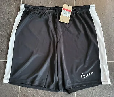 Nike DV9742-010 Men's Black White Shorts Large L Dri-FIT Academy Price Blowout • $14.99