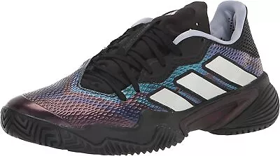 Adidas Mens Barricade Tennis ShoesCore Black/White/Blue Dawn8.5 • $104.91