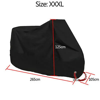 Motorcycle Cover Waterproof Heavy Duty For Winter Outside Storage 3XL Snow Rain • $19.99