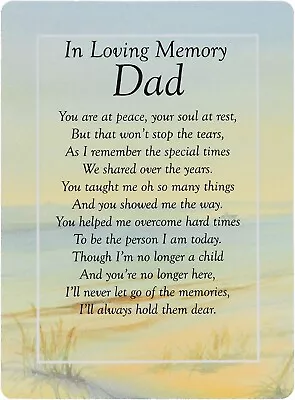 Graveside/memorial Card In Memory Dad • £3.45