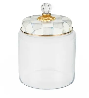 Mackenzie Childs Sterling Check Glass Canister - Large  • $105