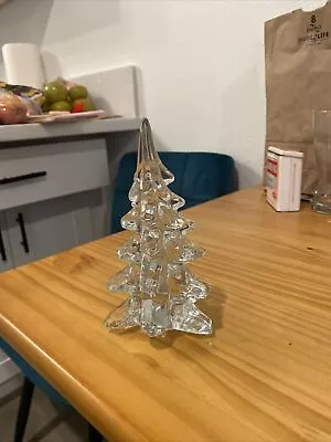 $33 • Buy Vintage Lefton Lead Crystal Clear Glass Figurine Christmas Tree
