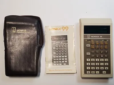 Litton Monroe 99 Vintage Calculator With Soft Pouch And Manual - Working (READ!) • $24.50