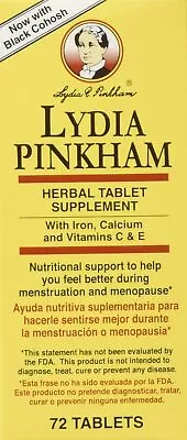 Lydia Pinkham Herbal Tablets Or Liquid 72 Count • $13.94