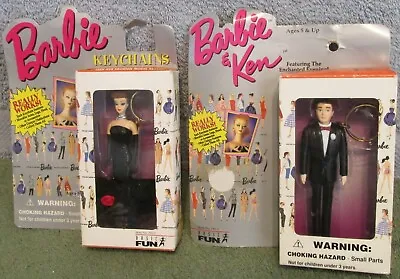 $5 • Buy 1995/1996 Barbie/Ken Mini Doll Keychains Unopened On Original Cards~Collect~WOW