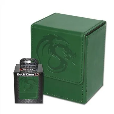 BCW Green Deck Case LX Gaming Card Leatherette Magic The Gathering Storage Box • $23.06