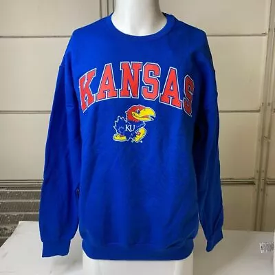 THE VICTORY Kansas Jayhawks Arch Sweatshirt Men's Large Royal Blue • $34.99