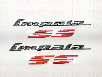 2X 94-96 Impala SS Emblem Right Left Quarter Panel Letter Badge Black Red New • $82.98