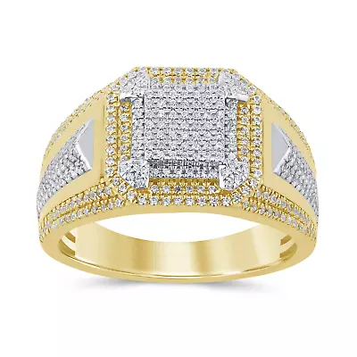 10k Solid Yellow Gold .85 Carat Real Diamond Engagement Ring Wedding Pinky Band • $580