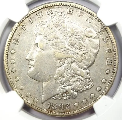 1893-S Morgan Silver Dollar $1 Coin - Certified NGC XF Detail (EF) - Rare Date! • $9200.75