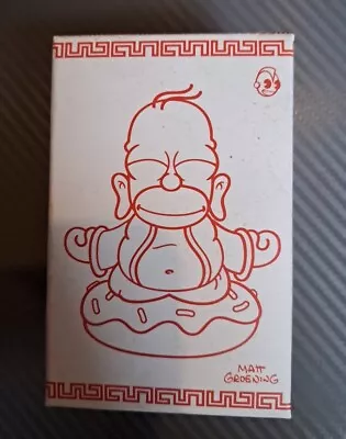 The Simpsons KidRobot Collectible Art Homer Golden Buddha 3 Figure Sealed In Box • £22