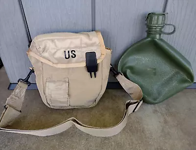 USGI 2 QT Canteen 2011 W/ 2004 Desert Tan Canteen Cover & Sling • $16