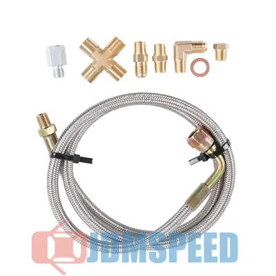 Turbocharger Oil Feed Line Kit 1/8 Npt 4an For T3 T4 T04E T70 T60 GT45 Turbos • $13.88