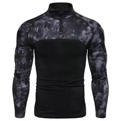 ⭐️️Mens Camouflage Army Combat Tactical T Shirt Military Long Sleeve T-Shirts • $27.49