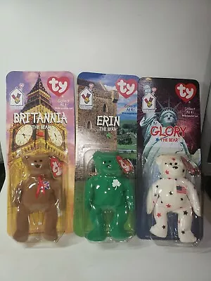 1999 Ty Beanie Babies Britannia Erin Glory The Bear McDonalds Set Of 3 • $14.99