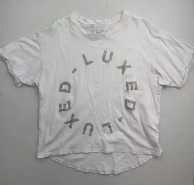 Decjuba D-Luxe Women’s White T-shirt Size Small • $9.95