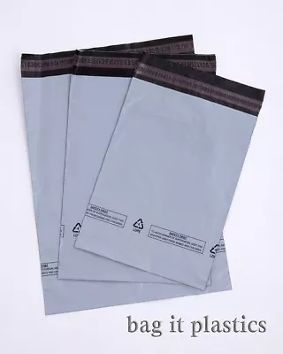£1.25 • Buy Mailing Bags Grey Recycled Postal Sacks Plastic Envelopes Post Dispatch Bag