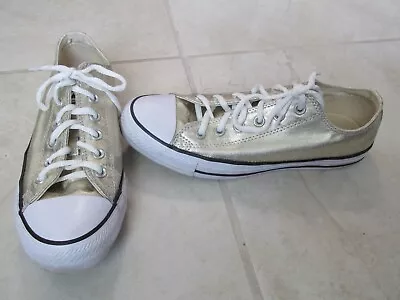 Converse CT All Star Ox 153181F Shoes Sneakers Women Size 9 Men 7 Metallic Gold • $35