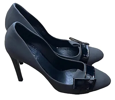 £25 • Buy GIORGIO ARMANI Grey Leather Stiletto Shoes Immaculate Condition UK 4.5 EU 37.5