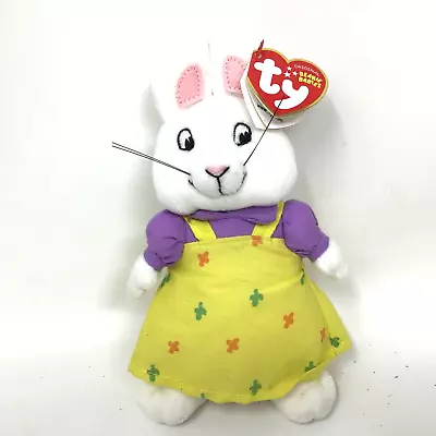 2010 Ty Beanie Baby Max & Ruby Plush Bunny Rabbit White Rosemary Wells 7  • $12.50