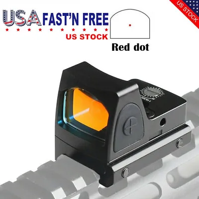 Mini Sight RMR Red Dot Collimator Glock / Rifle Reflex Sight Scope Fit 20mm • $27.85