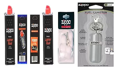 Zippo Lighter Fuel Fluid Refill Wick Flintwadding Cotton & Felt Canister • £2.99