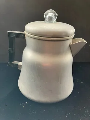 Wear-ever Coffee Percolator 8 Cup Aluminum  Pot #x-3008 Stove Top Glass Knob • $19.99