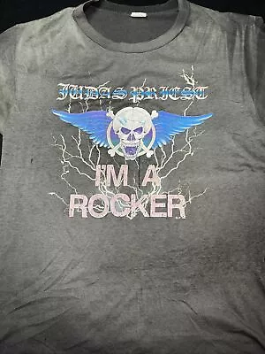 Vintage Judas Priest Shirt Xl 80s 1988 Concert Tour Rock Single Stitch FADE!  • $75