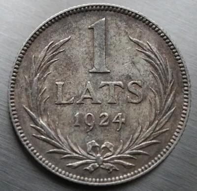 1 Lats 1924 - Latvia KM #7 Silver Coin -  R745  • £9.63