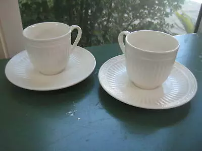 Set Of 2 Mikasa Italian Countryside White Cup - Saucer Sets  Pattern # DD900  • $12