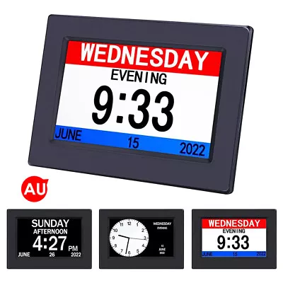 7  IPS Digital Picture Frame USB Drive/SD Card Calendar Clock 8 Alarms & Remote • $55.28