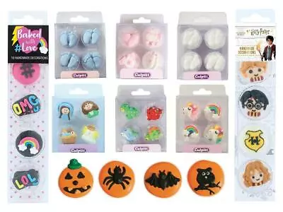 £3.99 • Buy Culpitt Edible Cupcake Sugar Pipings Cake Decorations Baby Shower Christening