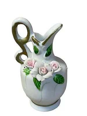 Vintage Miniature Tea Pot Pitcher With Elegant Details & Handle • $10