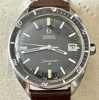 Vintage OMEGA Seamaster120 Auto Date Quick Pull Setting Work Well Diver For Men  • $3150