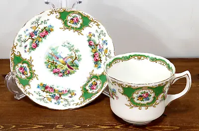 Vintage Foley China Broadway Green  Tea Cup & Saucer  SET England  EXC COND! • $18.21