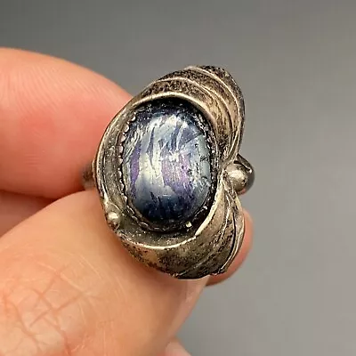 Vintage Southwestern Covellite Silver Ring Size 6 • $125