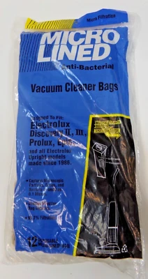 $12 • Buy Micro Lined Anti-Bacterial Vacuum Bags Style U Upright Electrolux Prolux - 12