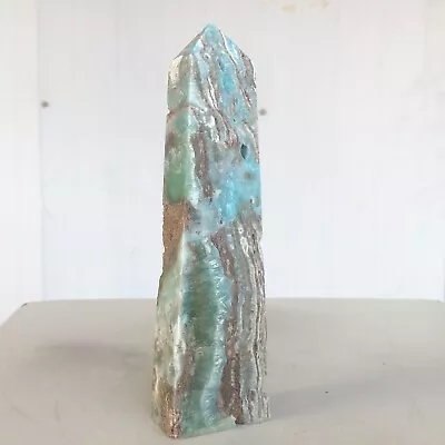 330g Natural Hemimorphite Quartz Crystal Obelisk Wand Point Reiki Healing P206 • $9.42