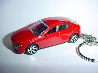 HOT 3D RED MAZDA 3 CUSTOM KEYCHAIN Keyring Key Zoom Zoom BLING Matchbox Mazda3 • $14.83