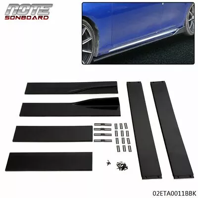 Universal 86  Car Side Skirt Extension Rocker Panel Splitter Lip Black 6pcs  • $24.10