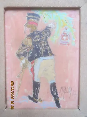 Oil Painting Of Military General By Artist Lionel F. Massa 1914-2003 Italian • £75