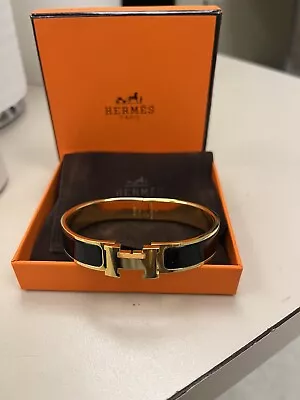 Hermes Clic H Bangle Bracelet GM Yellow Gold • $475